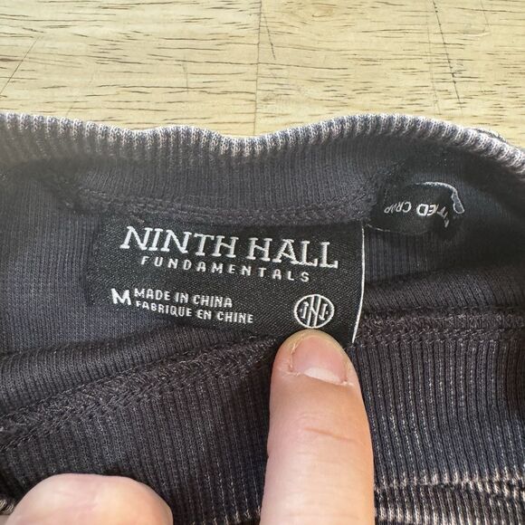 Ninth Hall Fundamentals Cuddie Black Wash Cutout Fitted Crop Top Goth Zumiez Med - Picture 4 of 9